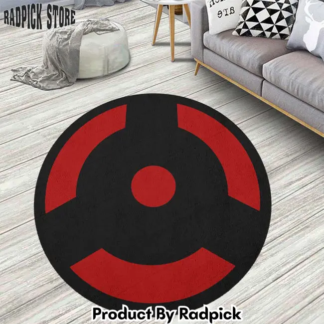 Izuna mangekyou round rug custom anime circle carpet  rp5954704